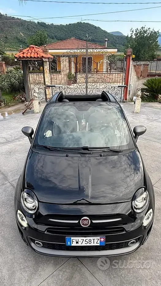 Usata Fiat 500 69 CV (50 kW) 2019 Nero Cabrio