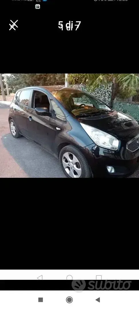 Usata Kia Venga 90 CV (66 kW) 2012 Nero Utilitaria