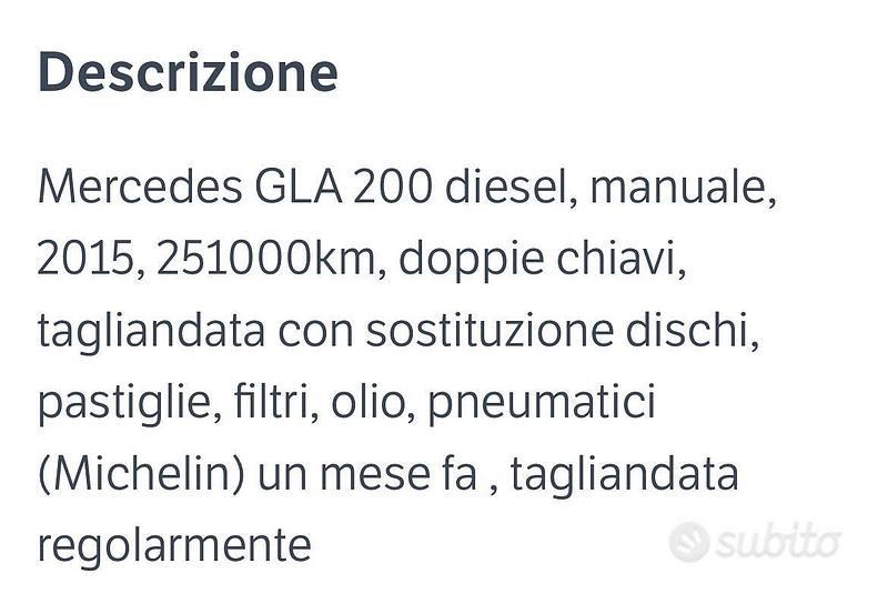 Usata 2015 Mercedes GLA200 SUV | 9700 € (Ottimo prezzo) - Immagine 1/4