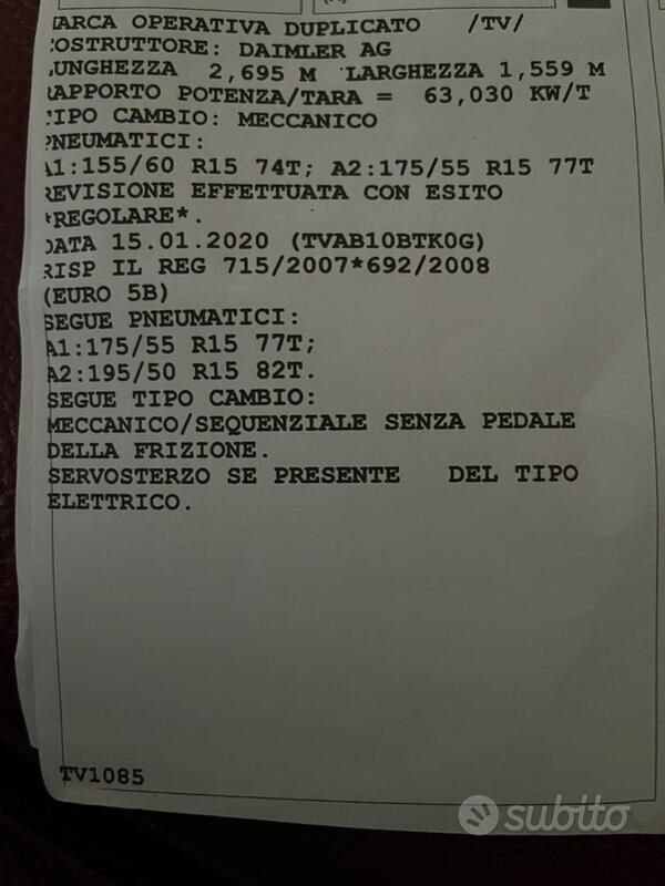 Usata Smart ForTwo Coupé 71 CV (52 kW) 2012 Coupé