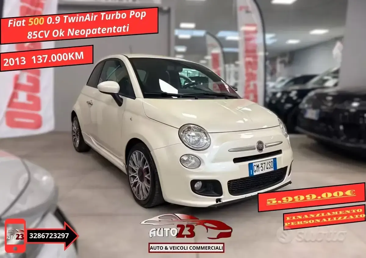 Usata Fiat 500 Pop 86 CV (63 kW) 2013 Berlina