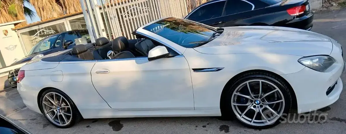 Usata BMW 640 Cabriolet 313 CV (230 kW) 2012 Bianco Cabrio