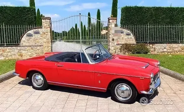 Usata Fiat 1200 101 CV (74 kW) 1960 Rosso Cabrio