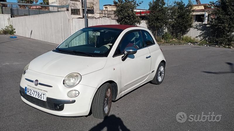Usata Fiat 500 75 CV (55 kW) 2012 Bianco Cabrio