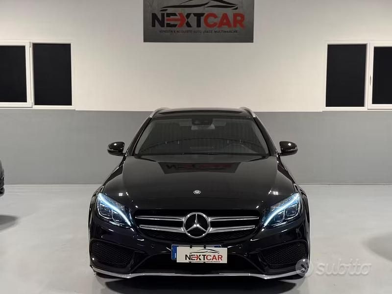 Usata Mercedes C220 AMG line 170 CV (125 kW) 2017 Nero Station wagon