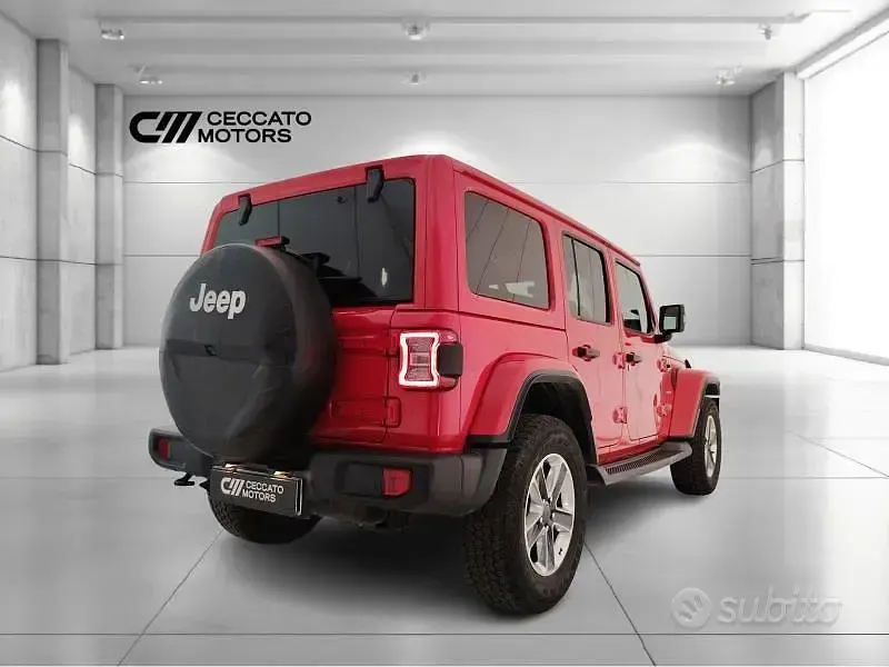Usata Jeep Wrangler Unlimited Sahara 200 CV (147 kW) 2020 Rosso SUV