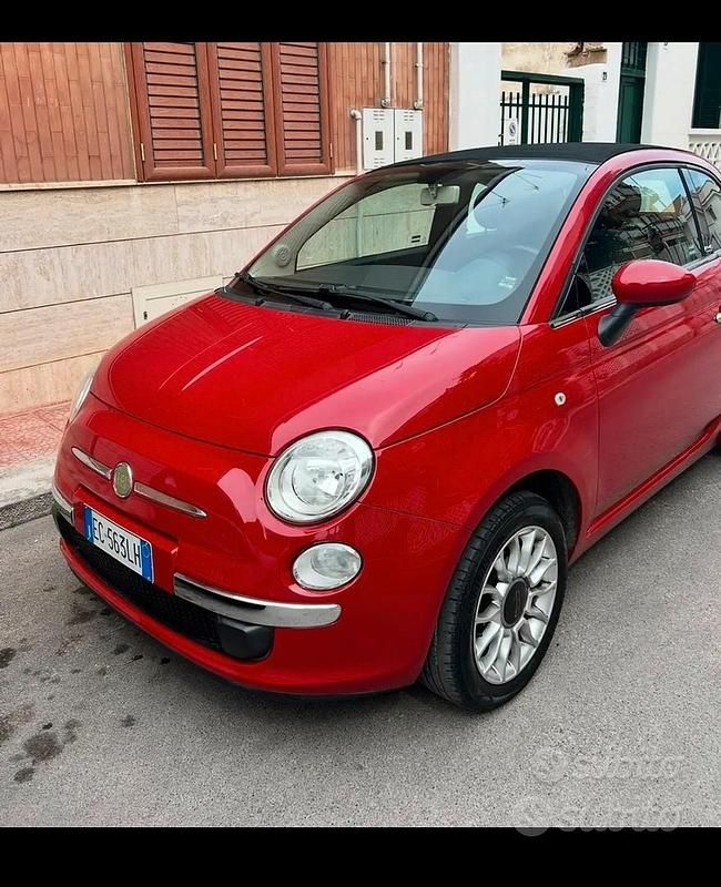 Usata Fiat 500 69 CV (50 kW) 2009 Rosso Cabrio