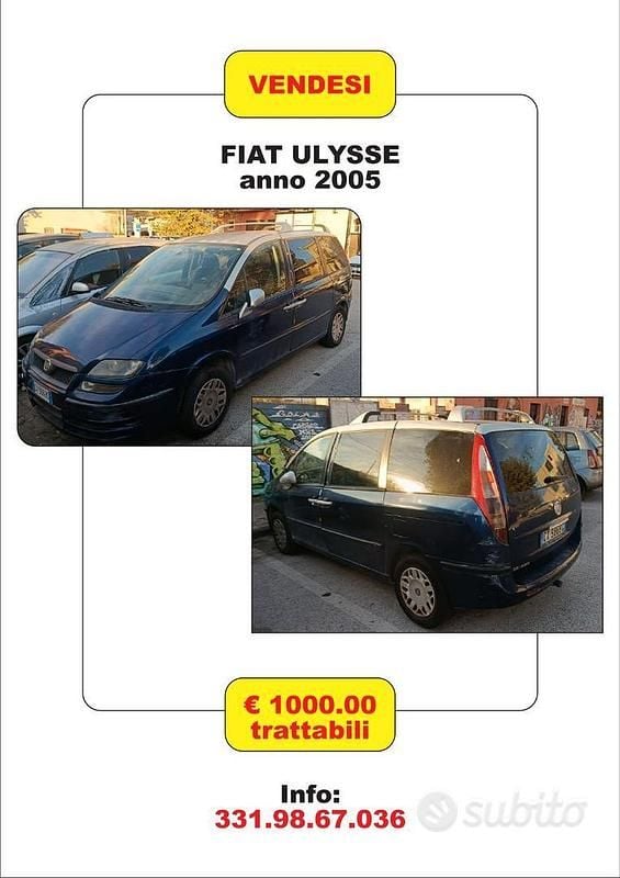 Usata Fiat Ulysse 136 CV (100 kW) 2005 Blu Monovolume