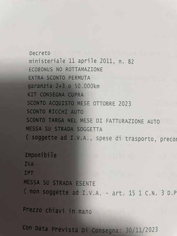 Usata Cupra Formentor 150 CV (110 kW) 2023 SUV