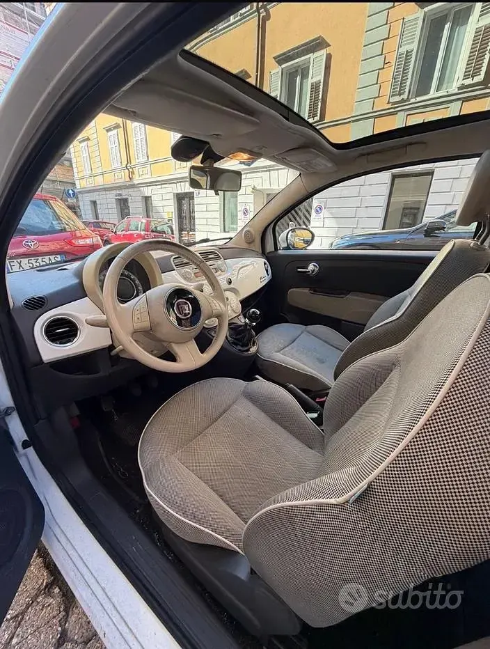 Usata Fiat 500 75 CV (55 kW) 2007 Bianco Utilitaria