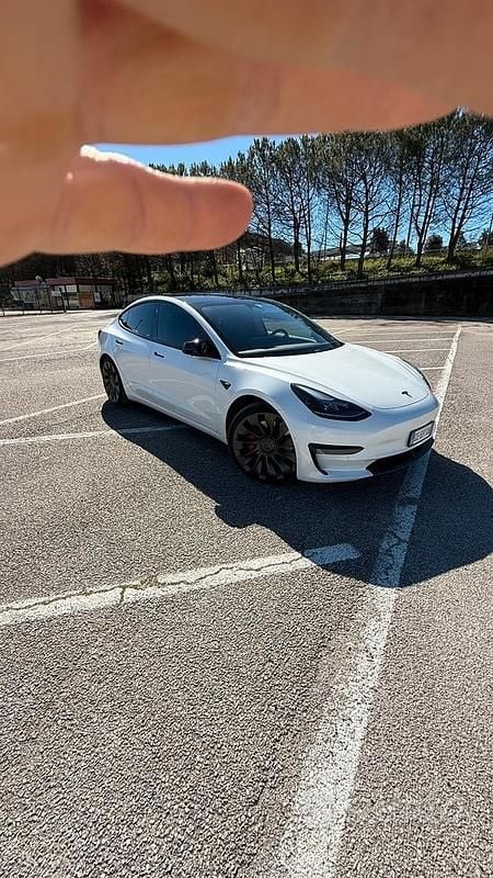 Usata Tesla Model 3 Performance 382 kW (520 CV) 2021 Bianco Berlina