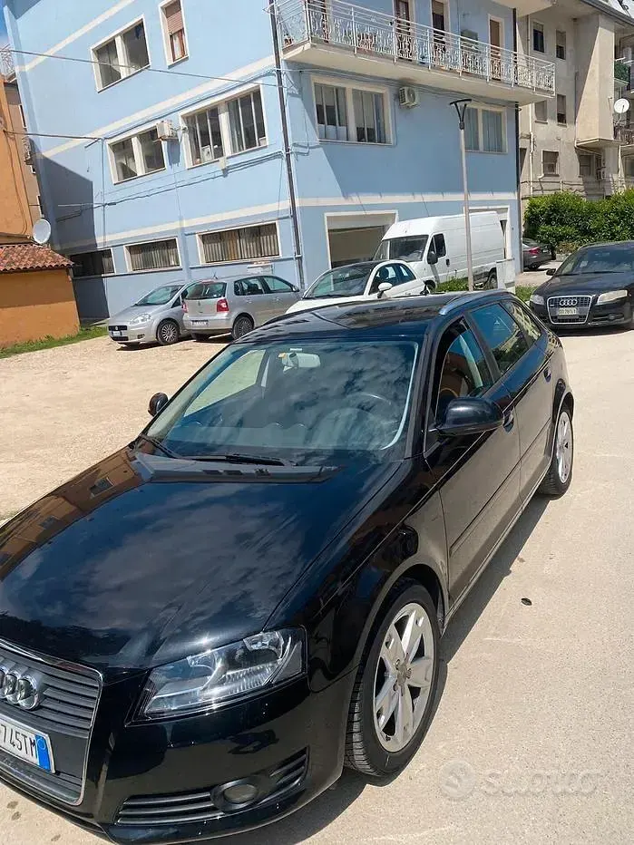 Usata Audi A3 Sportback Ambiente 105 CV (77 kW) 2009 Nero Utilitaria