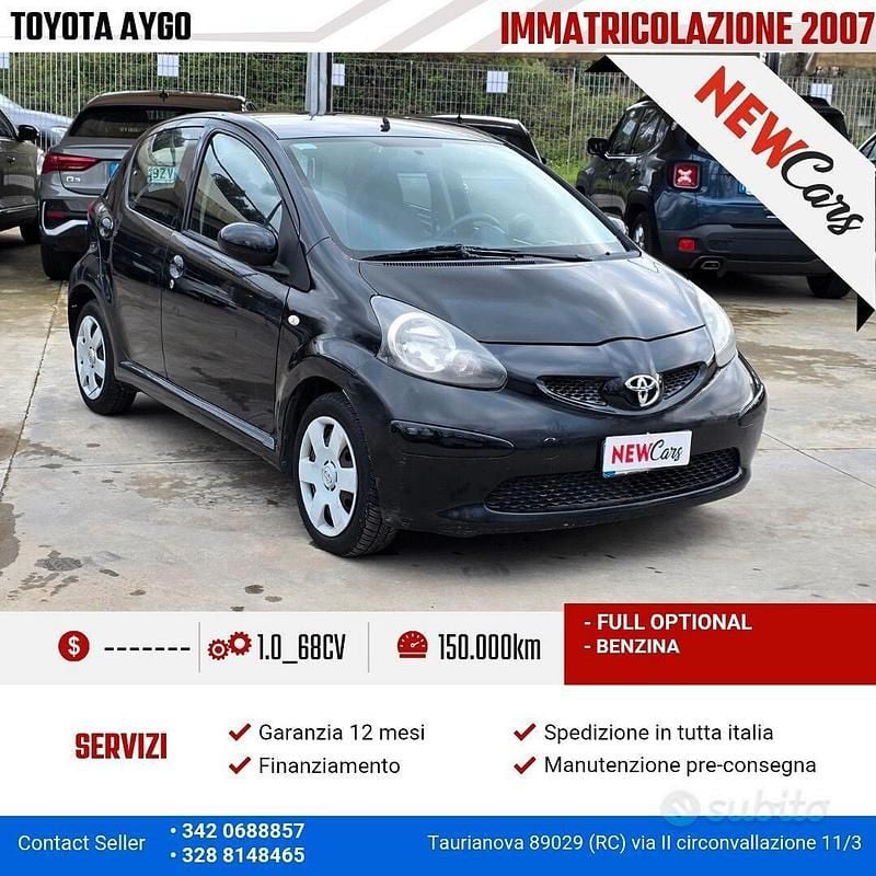 Usata Toyota Aygo 68 CV (50 kW) 2007 Nero Utilitaria
