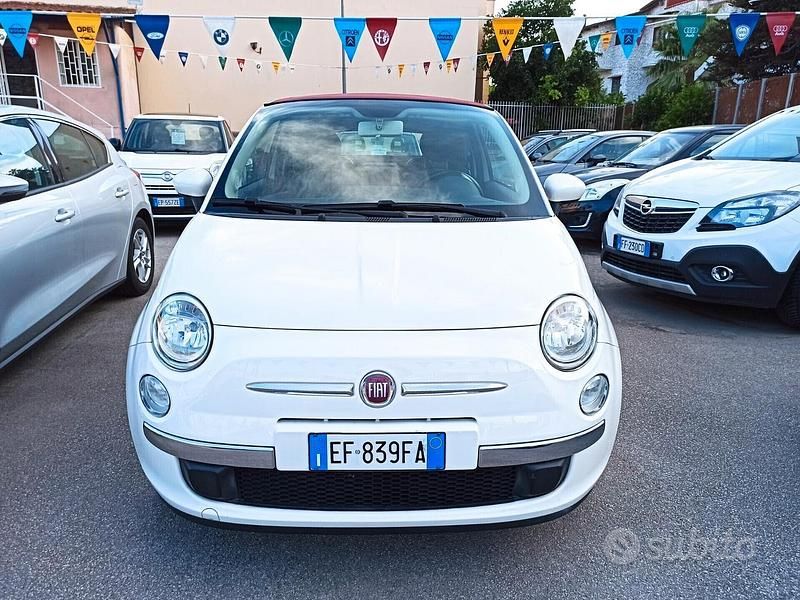 Usata Fiat 500C Lounge 69 CV (50 kW) 2011 Bianco Cabrio