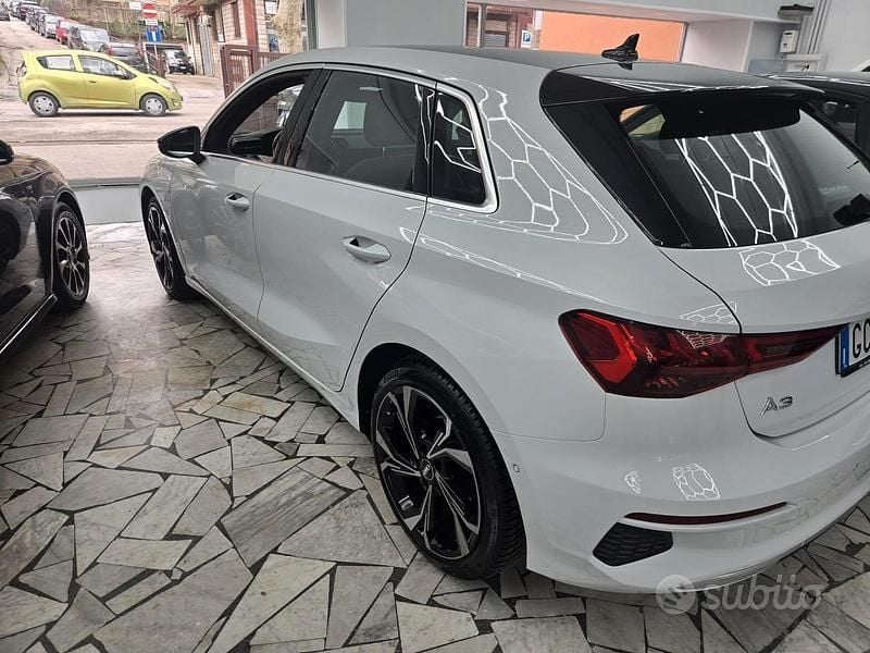 Usata Audi A3 Advanced 150 CV (110 kW) 2020 Bianco Berlina