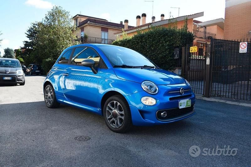 Usata Fiat 500 S 69 CV (50 kW) 2018 Celeste Utilitaria