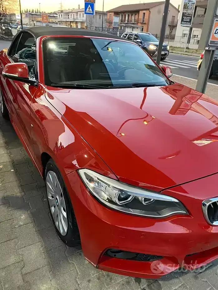 Usata BMW 218 136 CV (100 kW) 2015 Rosso Cabrio