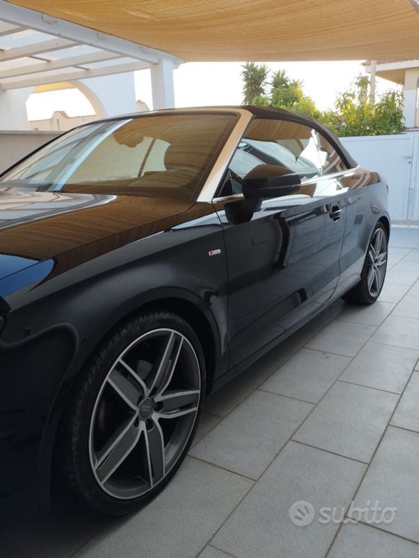Usata Audi A3 Cabriolet S-Line 150 CV (110 kW) 2015 Nero Cabrio