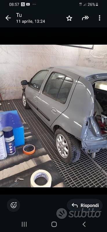 Usata Renault Clio II 82 CV (60 kW) 2004 Grigio Berlina