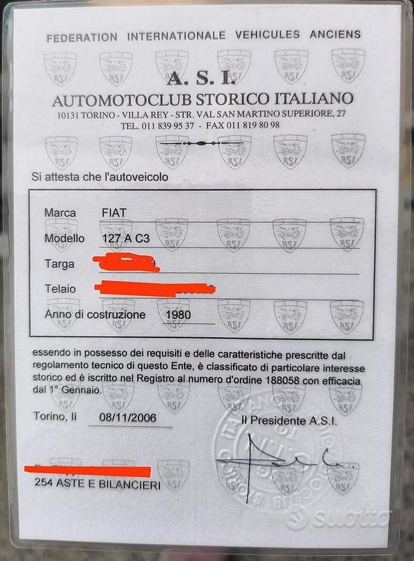 Usata Fiat 127 1980 Rosso