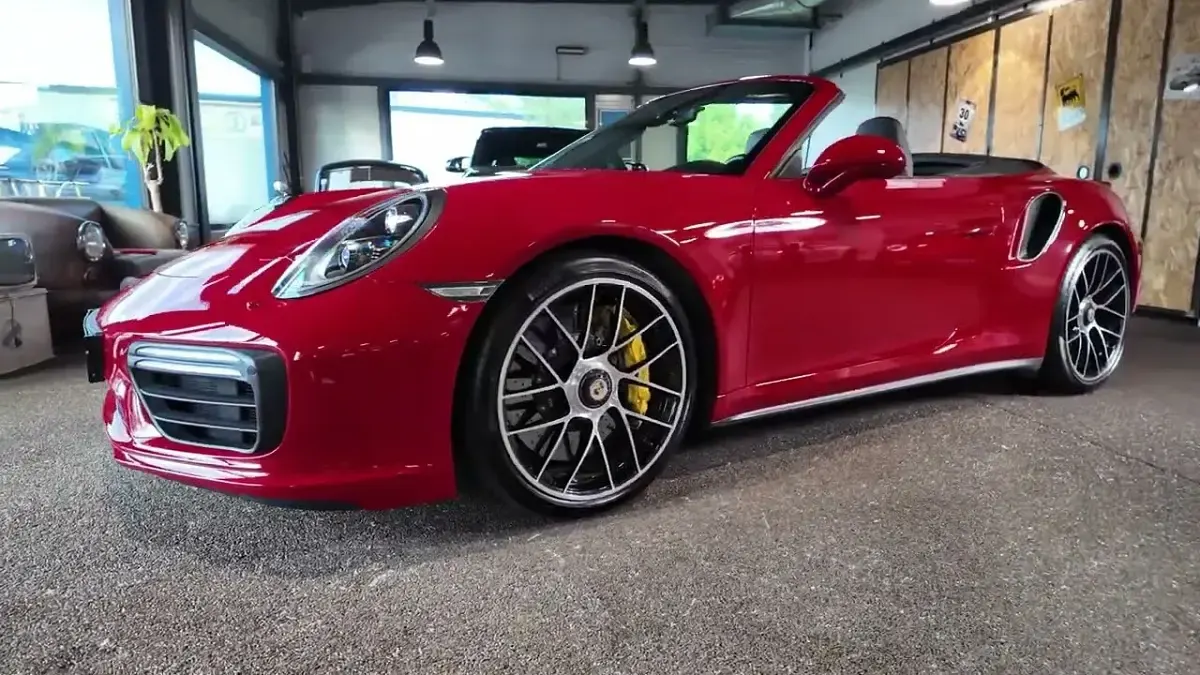 Usata Porsche 911 Turbo S Cabriolet 580 CV (426 kW) 2017 Rosso Cabrio