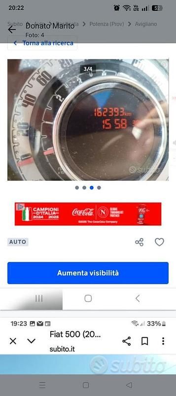 Blu Usata 2010 Fiat 500 Due volumi | 5400 € (Buon prezzo) - Immagine 1/4