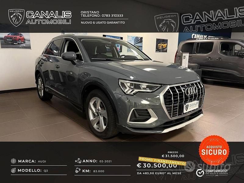 Grigio Usata 2022 Audi Q3 Advanced Plus SUV | 30.500 € (Ottimo prezzo) - Immagine 1/4