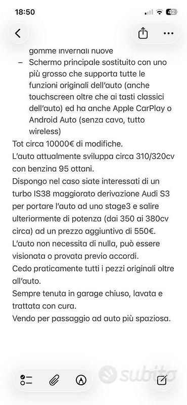 Usata Audi S1 2018 Rosso Utilitaria