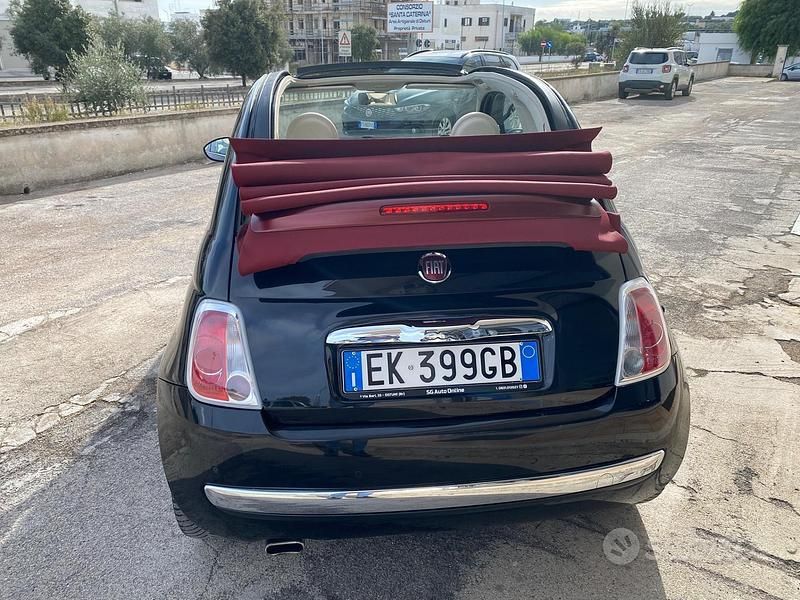 Usata Fiat 500C Lounge 95 CV (69 kW) 2011 Nero Cabrio