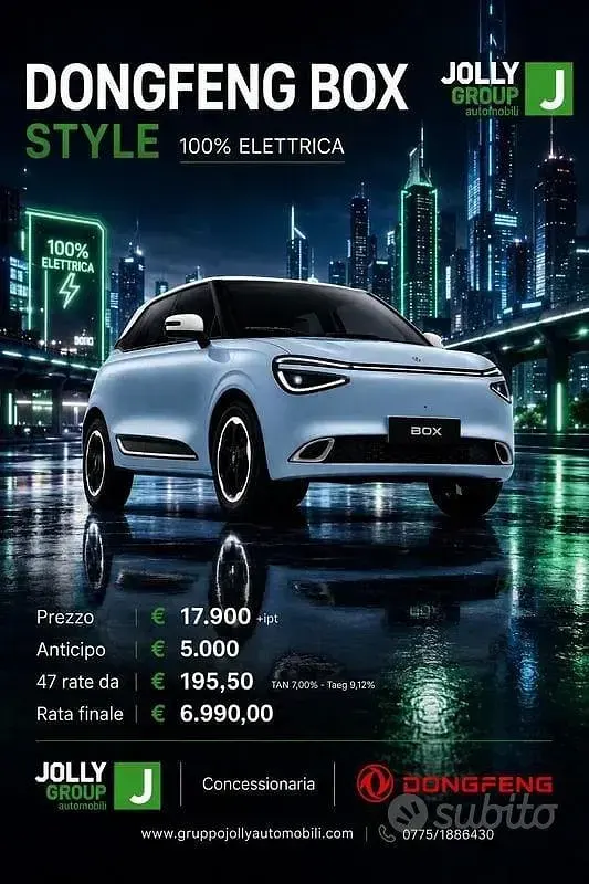Nuova DongFeng Box 69 kW (95 CV) 2026 Grigio Utilitaria