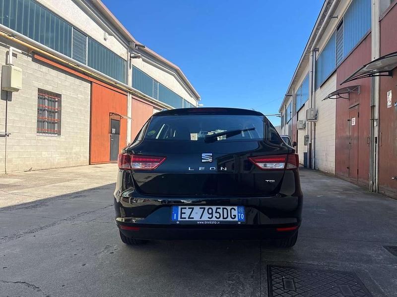 Usata Seat Leon ST Style 110 CV (80 kW) 2015 Nero Station wagon