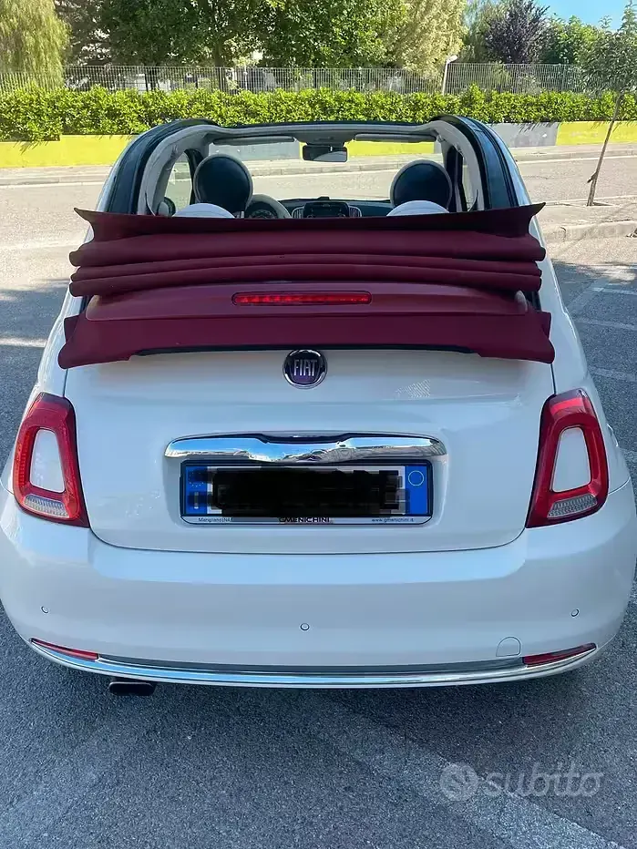 Usata Fiat 500 Lounge 69 CV (50 kW) 2018 Bianco Cabrio