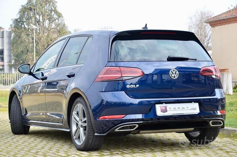 Usata VW Golf VII R-line 150 CV (110 kW) 2020 Blu Berlina