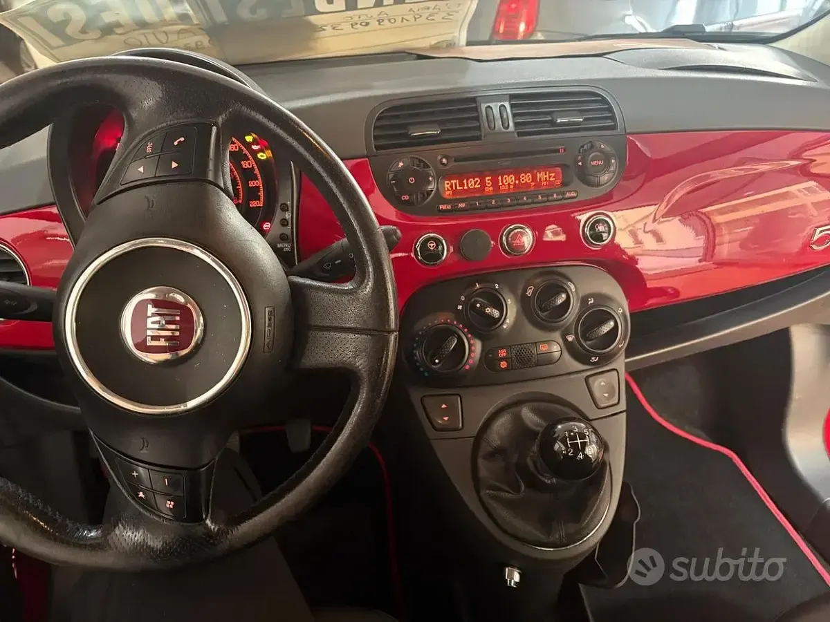 Usata Fiat 500 95 CV (69 kW) 2011 Rosso Berlina