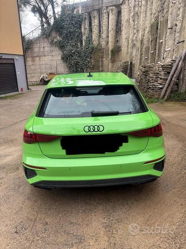 Usata Audi A3 Black Edition 2020 Verde Berlina