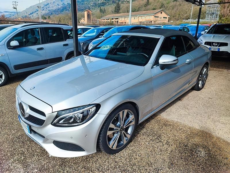 Usata Mercedes C220 Premium Plus 170 CV (125 kW) 2017 Argento Cabrio