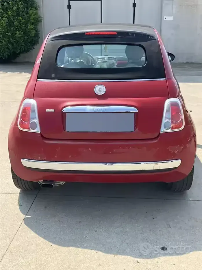 Usata Fiat 500 69 CV (50 kW) 2010 Rosso Cabrio
