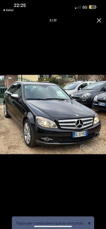 Usata Mercedes C320 Avantgarde 224 CV (164 kW) 2007 Nero Berlina