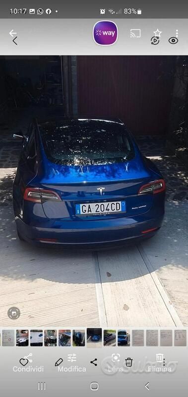 Usata Tesla Model 3 152 kW (208 CV) 2020 Blu Berlina