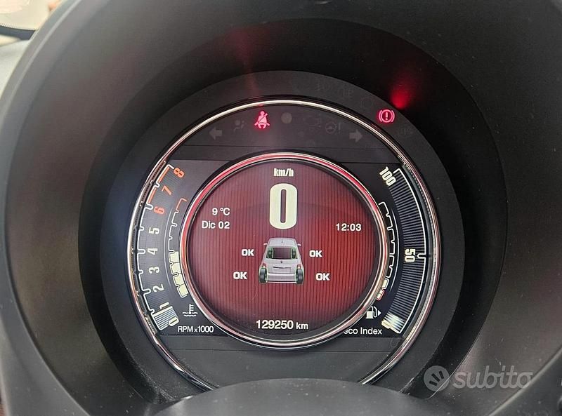 Usata Fiat 500 Lounge 69 CV (50 kW) 2016 Nero Utilitaria