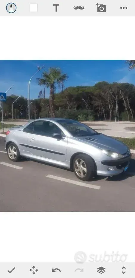 Usata Peugeot 206 CC 109 CV (80 kW) 2002 Grigio Cabrio