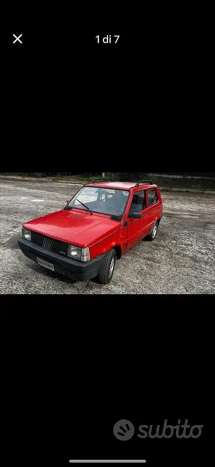 Usata Fiat Panda 1990 Rosso Utilitaria