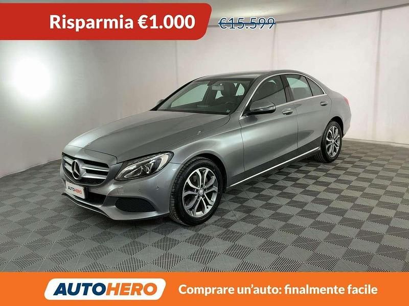 Usata Mercedes C200 136 CV (100 kW) 2015 Argento Berlina