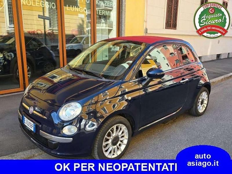 Usata Fiat 500C Lounge 86 CV (63 kW) 2011 Blu/azzurro Cabrio