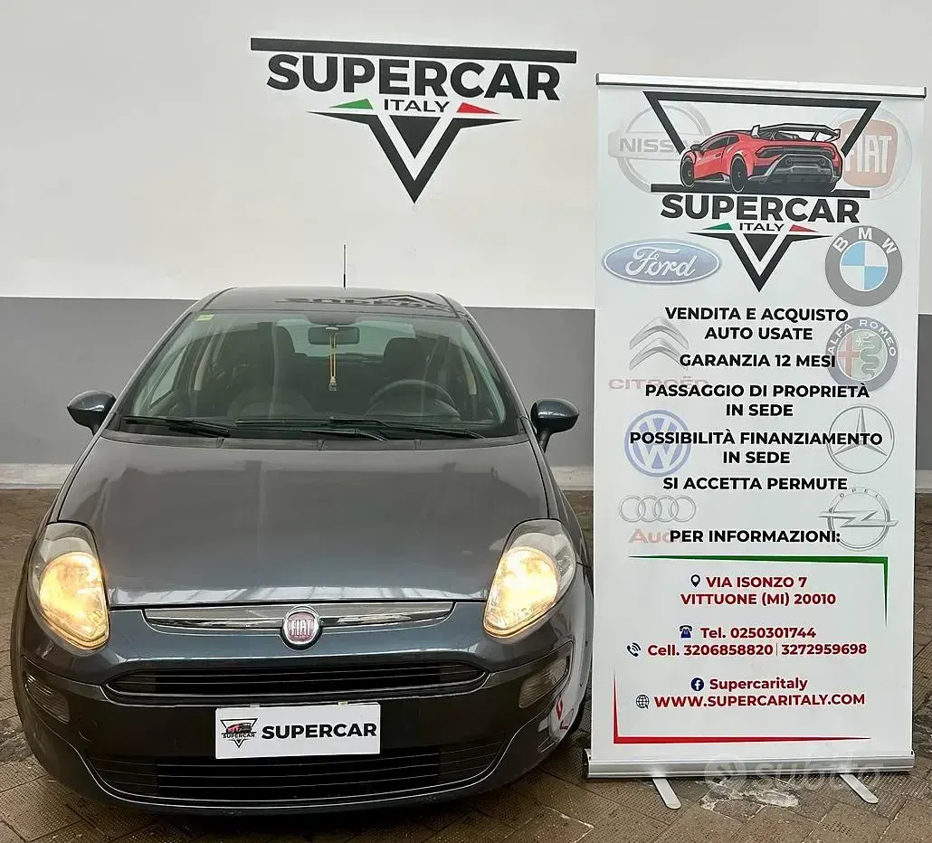 Usata Fiat Punto Active 69 CV (50 kW) 2010 Grigio Utilitaria