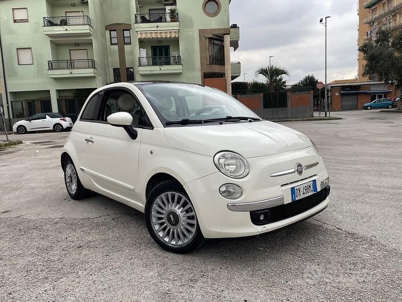 Usata Fiat 500 Lounge 75 CV (55 kW) 2009 Bianco Cabrio