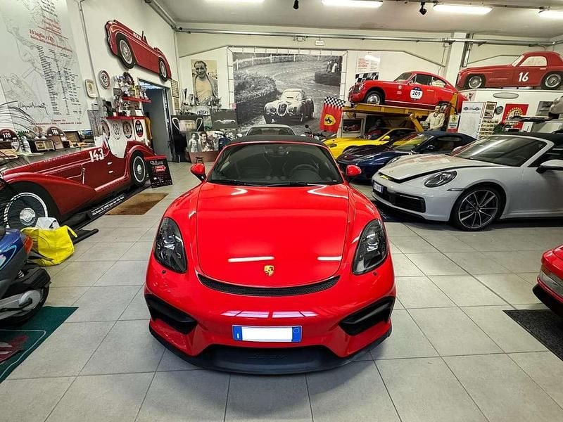 Rosso Usata 2020 Porsche 718 Spyder Cabrio | 109.500 € (Buon prezzo) - Immagine 1/4