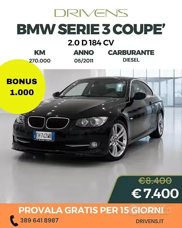 Usata BMW 320 184 CV (135 kW) 2011 Coupé