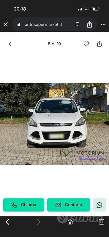 Usata Ford Kuga Titanium 119 CV (87 kW) 2015 Bianco SUV