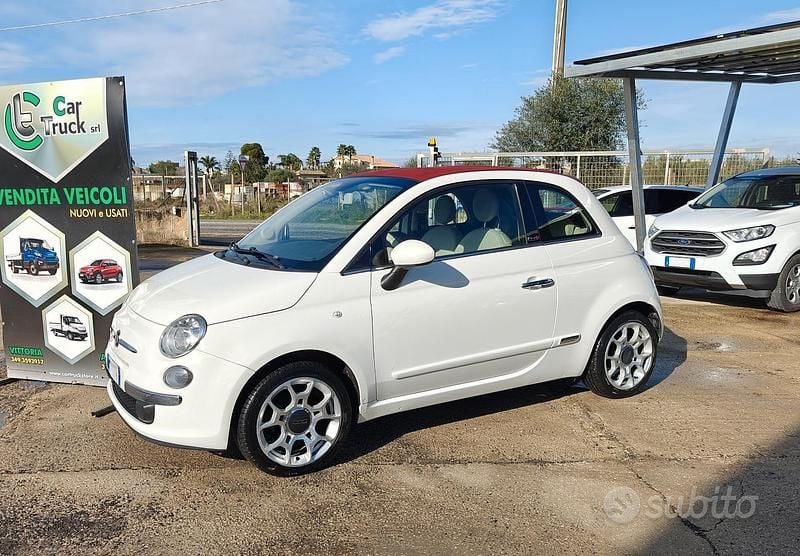 Usata Fiat 500C 69 CV (50 kW) 2015 Bianco Cabrio